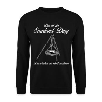 Saarländer Schwenker Saarland - Unisex Pullover - Schwarz - Vorne - Alina (178cm) & Michal (187cm)
