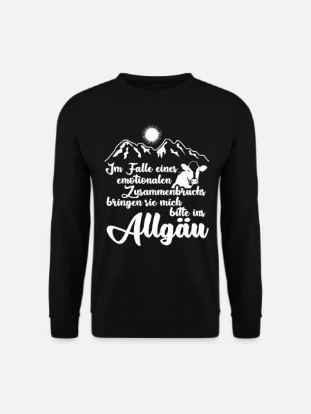 Allgäu Wandern Urlaub Allgäuer - Unisex Pullover - Schwarz