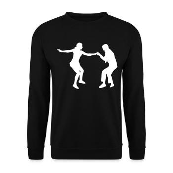 Boogie Woogie Boogie-Woogie Tanzen Swing - Unisex Pullover - Schwarz - Vorne - Alina (178cm) & Michal (187cm)