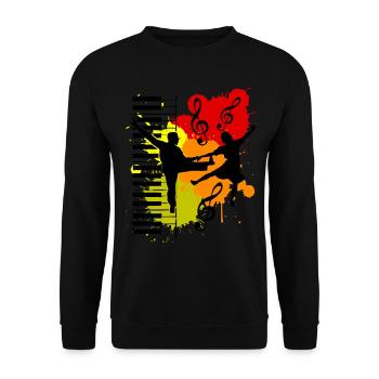 Boogie Woogie Swing Dancer Boogie-Woogie - Unisex Sweatshirt - black - Front - Alina (178cm) & Michal (187cm)