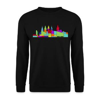 Chemnitz Sachsen Retro Chemnitzer - Unisex Sweatshirt - black - Front - Alina (178cm) & Michal (187cm)