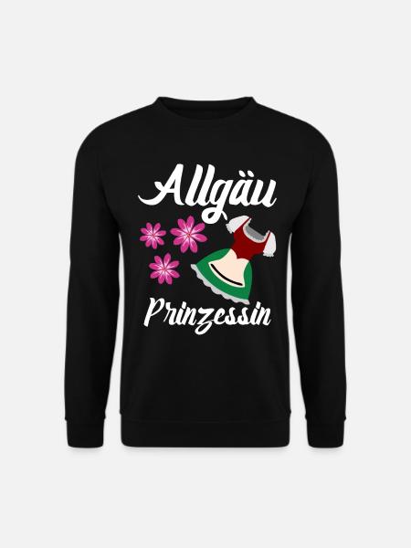 Allgäu Prinzessin Alpen Allgäuer - Unisex Pullover - Schwarz