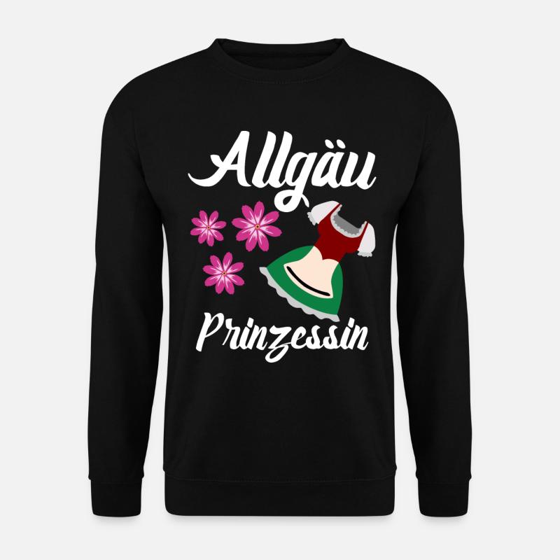 Allgäu Prinzessin Alpen Allgäuer - Unisex Pullover - Schwarz