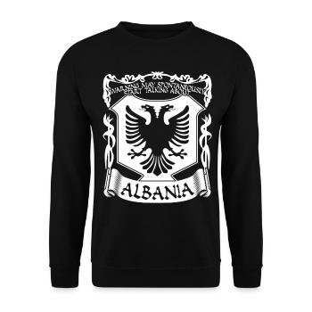 Albanien Albanisch Kosovo Albaner - Unisex Pullover - Schwarz - Vorne - Alina (178cm) & Michal (187cm)
