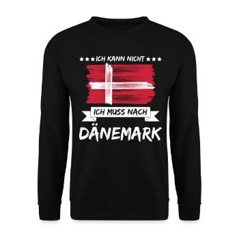 Denmark Ich muss nach Dänemark - Unisex Pullover - Schwarz - Vorne - Alina (178cm) & Michal (187cm)