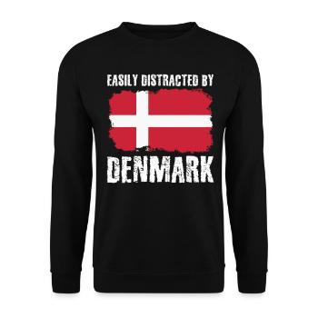 Danemark Drapeau Danois Danemark - Sweat-shirt Unisexe - noir - Devant - Alina (178cm) & Michal (187cm)
