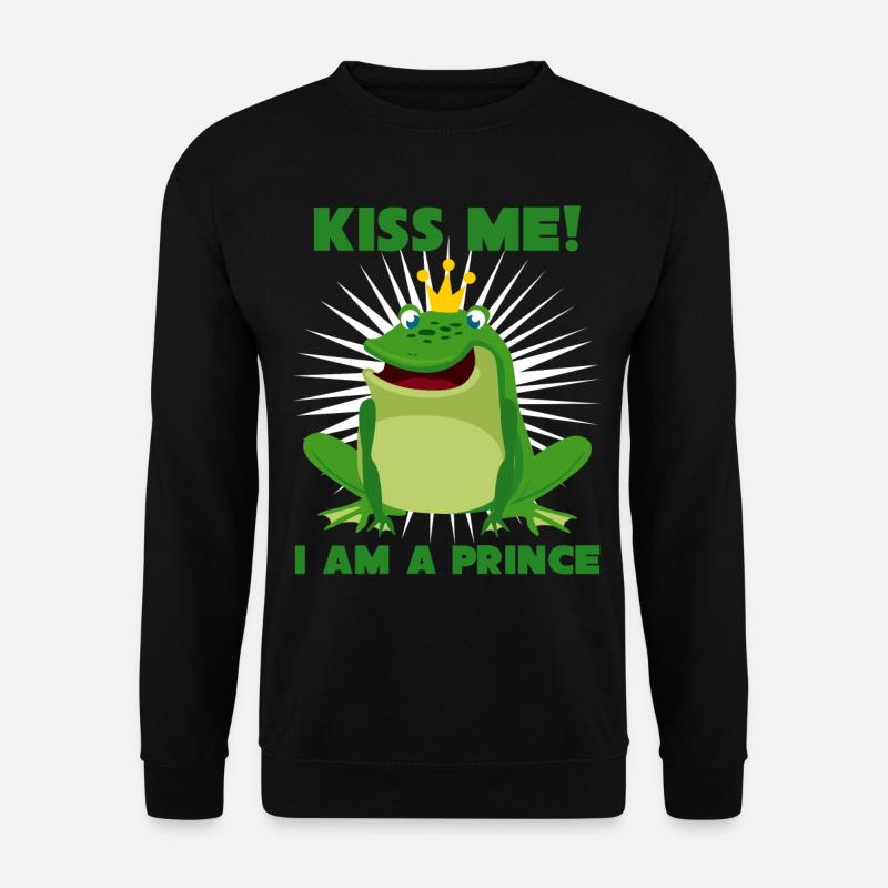 Frosch Kaulquappe Prinz Frösche - Unisex Pullover - Schwarz