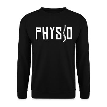 Physio Spine Physiotherapy - Unisex Sweatshirt - black - Front - Alina (178cm) & Michal (187cm)