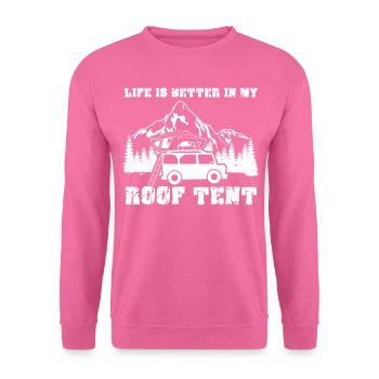 Dachzelt Camping 4x4 Offroad - Unisex Pullover - Pink - Vorne