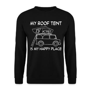 Dachzelt Dachzelten Camping Offroad - Unisex Pullover - Schwarz - Vorne - Alina (178cm) & Michal (187cm)