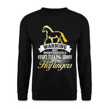Haflinger saying joke Haflinger - Unisex Sweatshirt - black - Front - Alina (178cm) & Michal (187cm)