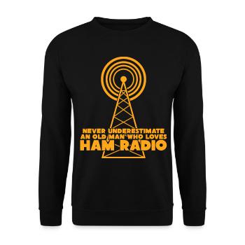 Amateurfunker Amateurfunk Funkgerät - Unisex Pullover - Schwarz - Vorne - Alina (178cm) & Michal (187cm)