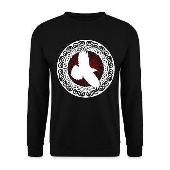 Raven Viking Bijoux Corbeau - Sweat-shirt Unisexe - noir - Devant - Alina (178cm) & Michal (187cm)