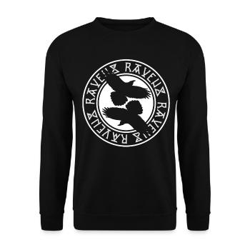 Raben Furtark Rabe - Unisex Pullover - Schwarz - Vorne - Alina (178cm) & Michal (187cm)