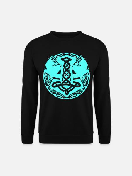 Raben Wikinger Krähen Schmuck Rabe - Unisex Pullover - Schwarz