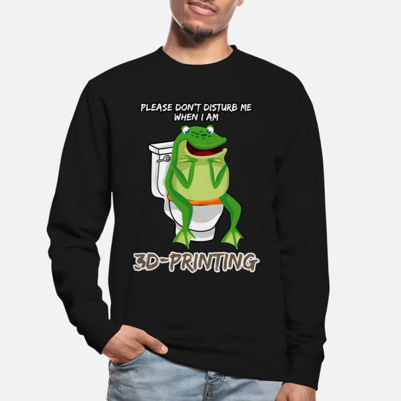 3D Printer Frog pooping 3D printer Unisex Sweatshirt