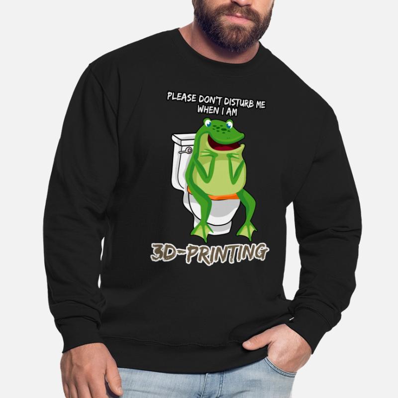 3D Printer Frog pooping 3D printer Unisex Sweatshirt