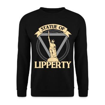 Hermannsdenkmal Statue of Lipperty - Unisex Pullover - Schwarz - Vorne - Alina (178cm) & Michal (187cm)