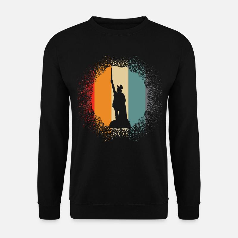 Hermannsdenkmal Detmold Retro Lippe - Unisex Pullover - Schwarz