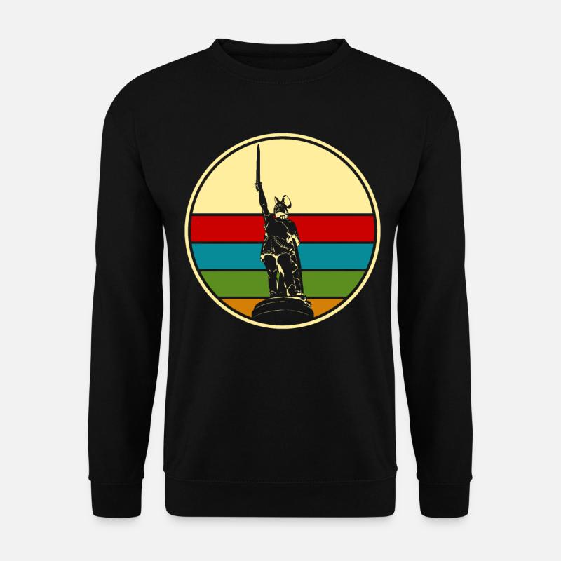 Hermannsdenkmal Retro Lippe Detmold - Unisex Pullover - Schwarz