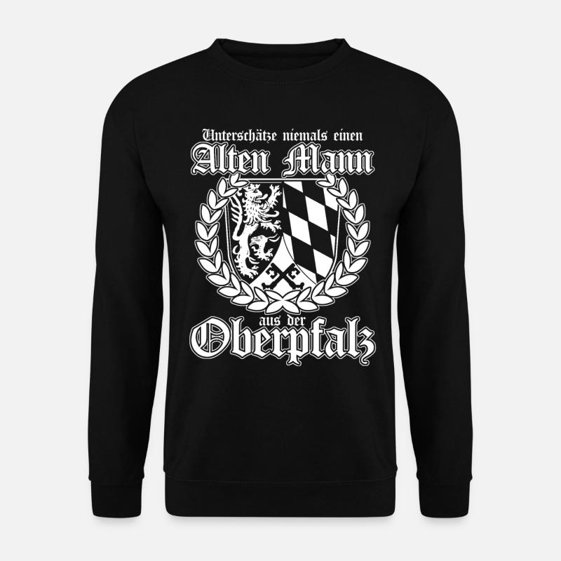 Oberpfalz Alter Mann Oberpfälzer - Unisex Pullover - Schwarz