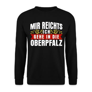 Oberpfalz Pfalz Pfälzer Oberpfälzer - Unisex Pullover - Schwarz - Vorne - Alina (178cm) & Michal (187cm)
