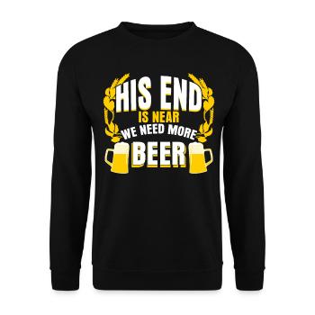 Junggesellenabschied Beer Enterrement de vie de garçon - Sweat-shirt Unisexe - noir - Devant - Alina (178cm) & Michal (187cm)