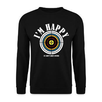 Longbow 3D Archery Archers - Unisex Sweatshirt - black - Front - Alina (178cm) & Michal (187cm)