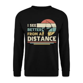 Longbow 3D Archery Archery - Unisex Sweatshirt - black - Front - Alina (178cm) & Michal (187cm)