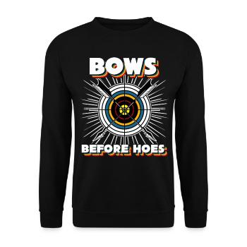 Longbow Archer 3D Archery - Unisex Sweatshirt - black - Front - Alina (178cm) & Michal (187cm)