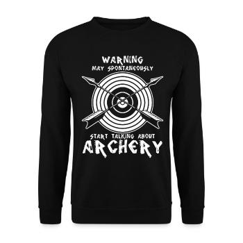 Arc de tir à l’arc 3D Archer Longbow - Sweat-shirt Unisexe - noir - Devant - Alina (178cm) & Michal (187cm)