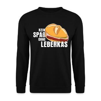 Leberkäse Fleischkas Spaß mit Leberkas - Unisex Pullover - Schwarz - Vorne - Alina (178cm) & Michal (187cm)
