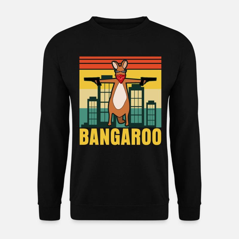 Känguru Bangaroo Kangaroo Kängurus - Unisex Sweatshirt - black