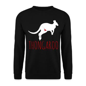 Kangaroo Thoung Kangaroos - Unisex Sweatshirt - black - Front - Alina (178cm) & Michal (187cm)