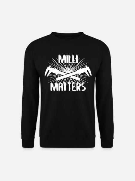 Machinists Measuring sliders Millimeter Turner - Unisex Sweatshirt - black