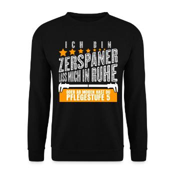 Zerspaner Witz Zerspanungsmechaniker - Unisex Pullover - Schwarz - Vorne - Alina (178cm) & Michal (187cm)
