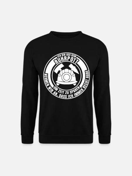 Ruhrgebiet Bergbau Zeche Ruhrpott - Unisex Pullover - Schwarz