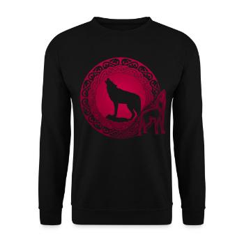 Wolf Odins Wölfe Valhalla Odhin - Unisex Pullover - Schwarz - Vorne - Alina (178cm) & Michal (187cm)