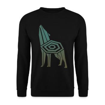Wolf Odins Valhalla Wikinger Wölfe - Unisex Pullover - Schwarz - Vorne - Alina (178cm) & Michal (187cm)
