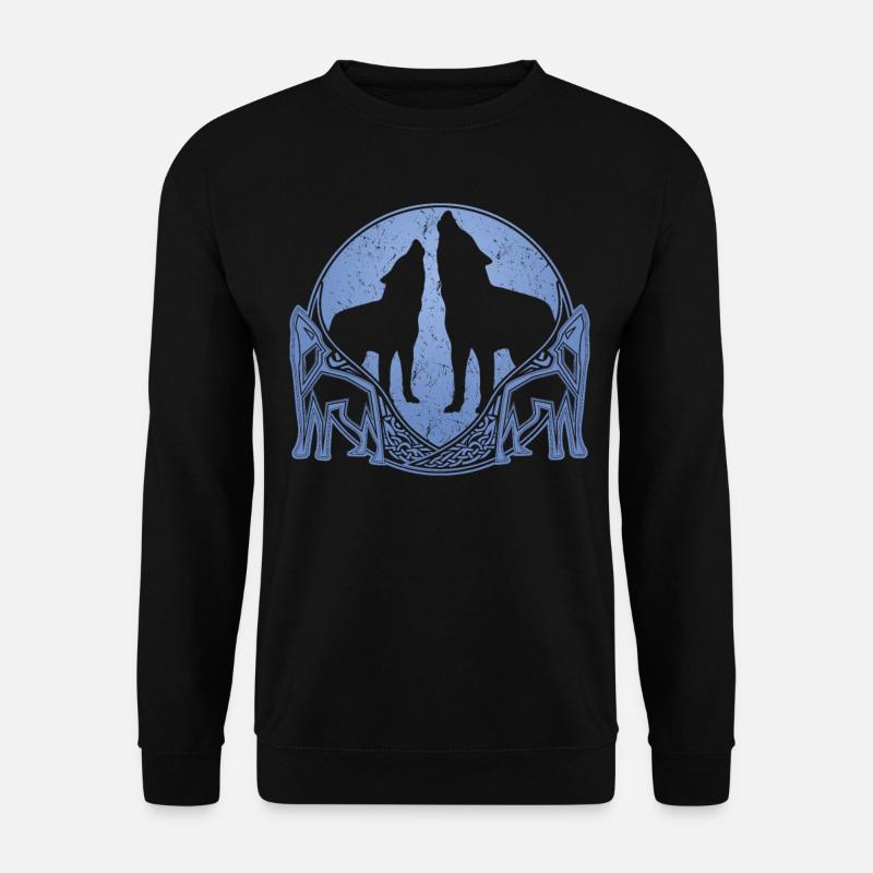 Wolf Odins Odhin Wölfe Valhalla - Unisex Pullover - Schwarz