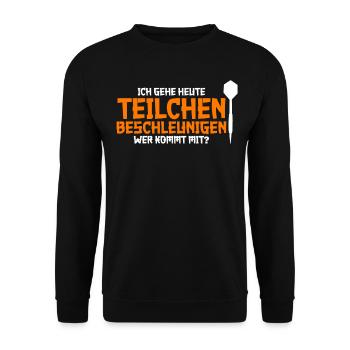 Dart Dartpfeil Dartpfeile Darts - Unisex Pullover - Schwarz - Vorne - Alina (178cm) & Michal (187cm)