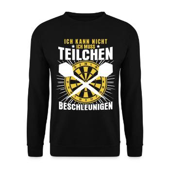 Dart Dartscheibe Dartpfeile Darts - Unisex Pullover - Schwarz - Vorne - Alina (178cm) & Michal (187cm)