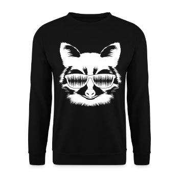 Synthesizer Raccoon Modular Synthesizers - Unisex Sweatshirt - black - Front - Alina (178cm) & Michal (187cm)