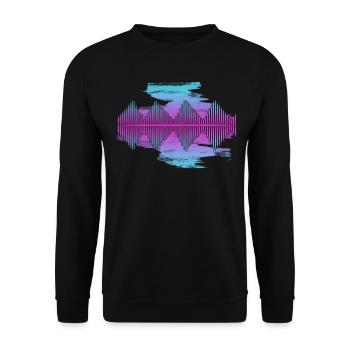 Synthesizer Waveform Synth Synthesizers - Unisex Pullover - Schwarz - Vorne - Alina (178cm) & Michal (187cm)