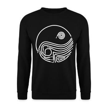 Synthesizer Yin and Yang Synthesizers - Unisex Sweatshirt - black - Front - Alina (178cm) & Michal (187cm)