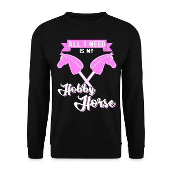 Hobby Horse Hobbyhorse - Unisex Sweatshirt - black - Front - Alina (178cm) & Michal (187cm)