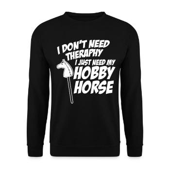 Cheval de loisir Cheval Disant Cheval de loisir - Sweat-shirt Unisexe - noir - Devant - Alina (178cm) & Michal (187cm)