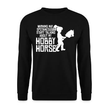 Hobby Horse Girl Disant Hobby Horse - Sweat-shirt Unisexe - noir - Devant - Alina (178cm) & Michal (187cm)
