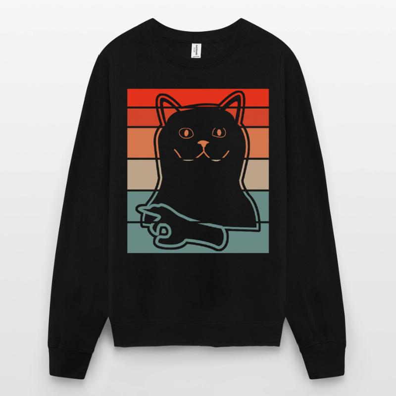 Regardé dans Chat Regardé dans Sweat-shirt Unisexe