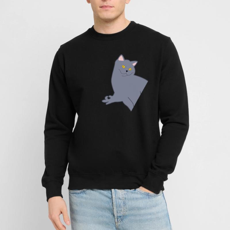 Jeu regardé avec chat Regardé dans Sweat-shirt Unisexe